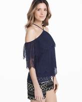 Thumbnail for your product : Whbm Lace Tiered Halter Top
