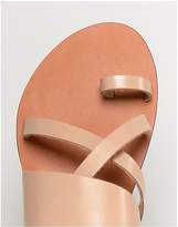 Thumbnail for your product : ASOS DESIGN FINLEY Leather Flat Sandals