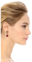 Thumbnail for your product : Miguel Ases Scallop Stone Drop Earrings