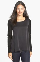 Thumbnail for your product : Eileen Fisher Scoop Neck Silk & Tencel® Top