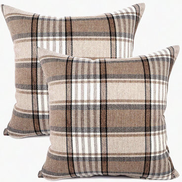 BRBCA Retro Buffalo Tartan Plaid Pillowcase - Farmhouse Decorative Cushion Cover for Sofa Chair - Indoor/Outdoor Throw Pillow Case Set of 2