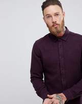 Thumbnail for your product : ASOS Slim Brushed Twill In Burgundy