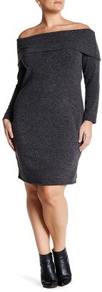 Loveappella Off-The-Shoulder Bodycon Dress (Plus Size)