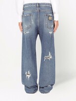Thumbnail for your product : Dolce & Gabbana Ripped Mid-Rise Loose-Fit Jeans