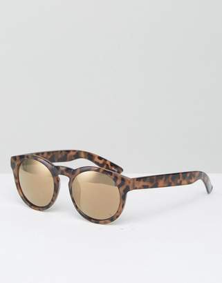 Monki Retro Round Keyhole Sunglasses