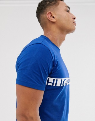 BOSS bodywear slim fit Identity logo t-shirt in blue