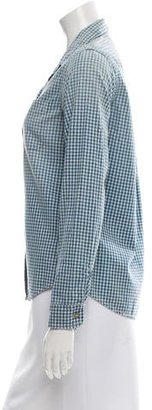 Current/Elliott Gingham Print Button-Up Top w/ Tags