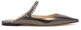 Thumbnail for your product : Jimmy Choo Bing Crystal Embellished Mule Flats - Womens - Dark Grey