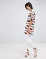 Thumbnail for your product : Monki Rainbow Stripe Oversized t-shirt