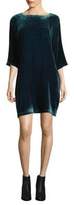 Thumbnail for your product : Eileen Fisher Velvet Bateau Neck Shift Dress