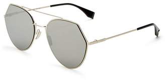 Fendi Women's Eyeline Brow Bar Round Sunglasses, 55mm