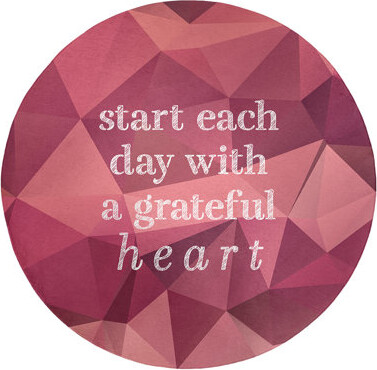 East Urban Home Quotes Faux Gemstone Gratitude Inspirational Quote Poly Chenille Rug