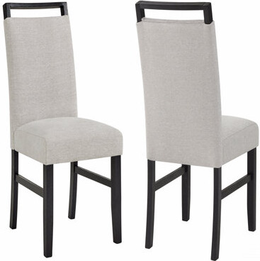 Latitude Run Contemporary Full Back Upholstered Dining Side Chair 2Pc Set Standard Height Dining Room Wooden Furniture