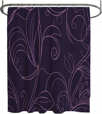 VisionDecor Floral pattern Shower Curtain - Art Bathroom Decor