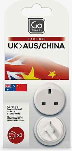 Go Travel White Uk Australia and China Adaptor