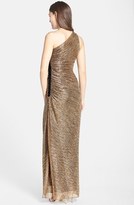 Thumbnail for your product : Laundry by Shelli Segal Metallic One-Shoulder Gown