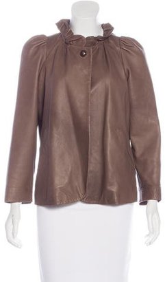 Etoile Isabel Marant Ruffled Leather Jacket