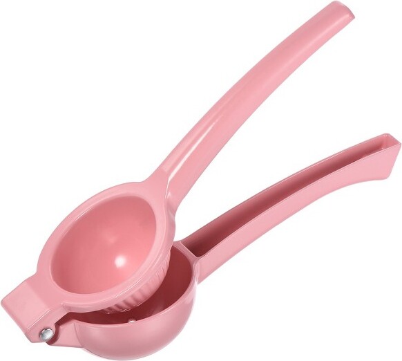 Unique Bargains Lemon Orange Citrus Aluminium Alloy Manual Hand Squeezer Pink