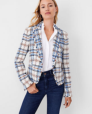 ann taylor plaid jacket
