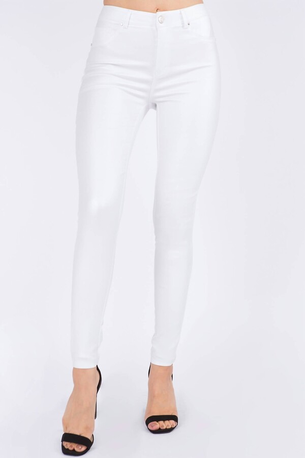 MODA DONNA Jeans Basic sconto 87% NoName Jeggings & Skinny & Slim Bianco S 
