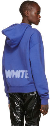 Off-White Off White Blue Blurred Logo Hoodie