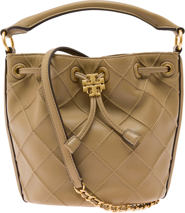 Tory Burch Mini Fleming Soft Quilted Leather Bucket Bag In New