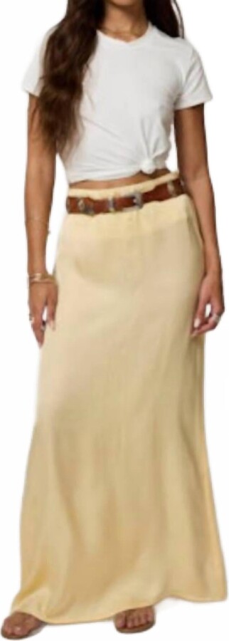 Stillwater Silky Good Grace Skirt In Baby-Yellow