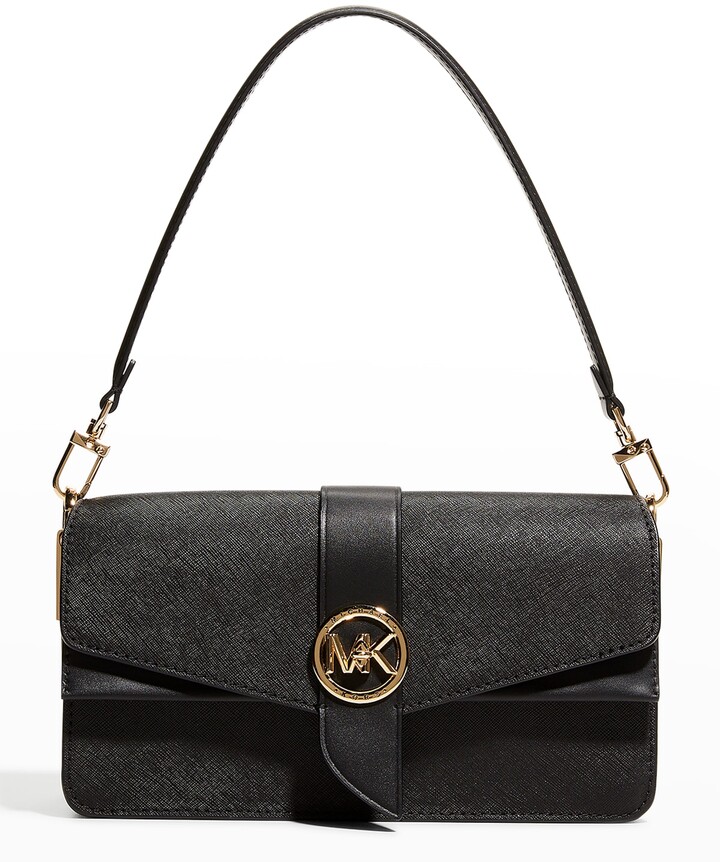 Michael Kors Greenwich Small Color-Block Logo and Saffiano Leather Crossbody  Bag - ShopStyle