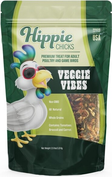 Hippie CHICKS HippieCHICKSVeggieVibesWholeGrainsTreats-2.5Lbs