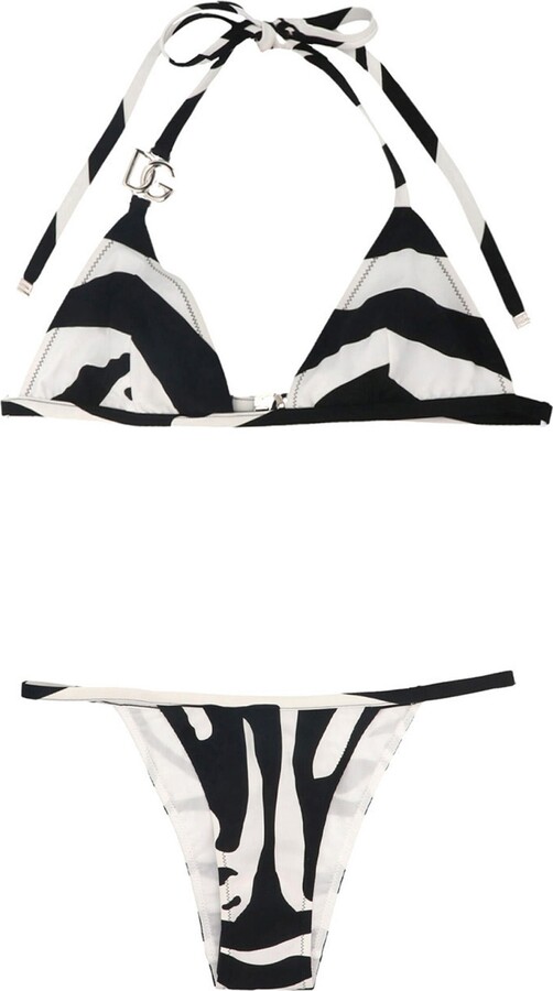 Dolce & Gabbana 'zebra' Bikini ShopStyle Two Piece Swimsuits