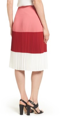 BOSS Women's Visena Colorblock Pleat Skirt