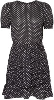 Thumbnail for your product : Dorothy Perkins Dalmatian Ruched Mini Dress - Black