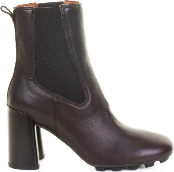 Hogan 90mm Block-Heel Leather Boots