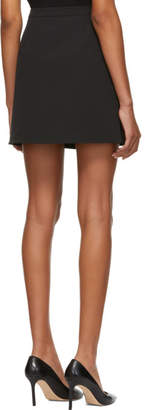 Versus Black Safety Pin and Grommet Fold Over Miniskirt