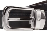 Thumbnail for your product : Montblanc Reversible Leather Belt With Palladium Horseshoe Buckle, One Size, Black/Brown