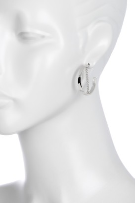 Steve Madden 31mm Small Chain Detail Hoop Earrings