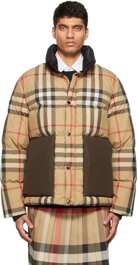 burberry check jacket mens