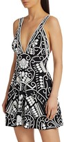 Thumbnail for your product : Alexis Jerza Beaded Plunging Mini Dress