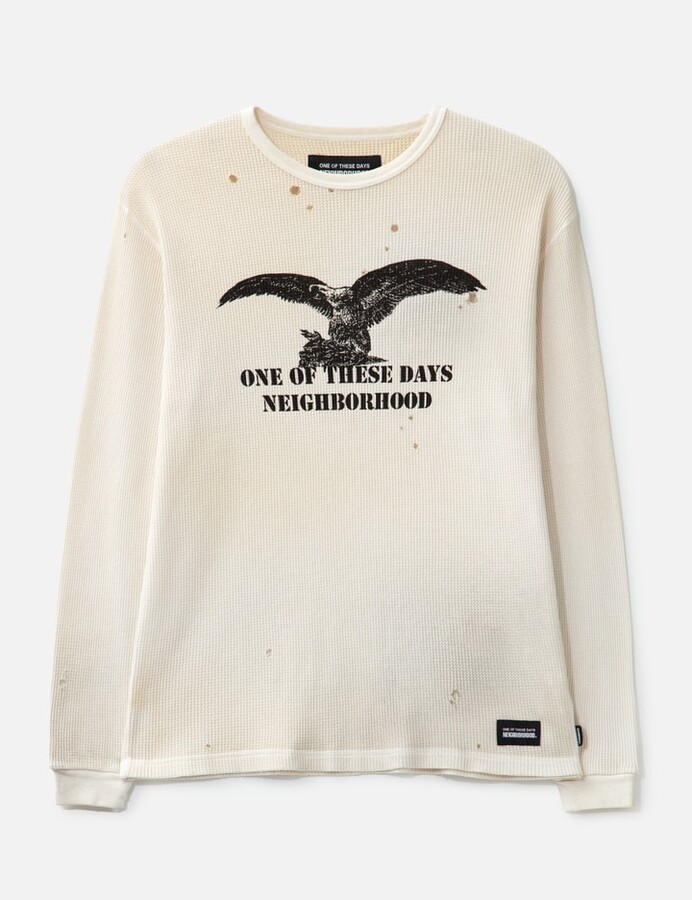 Neighborhood NH x OOTD . Waffle Fabric Crewneck Long Sleeve