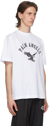 Palm Angels White College Eagle T-Shirt