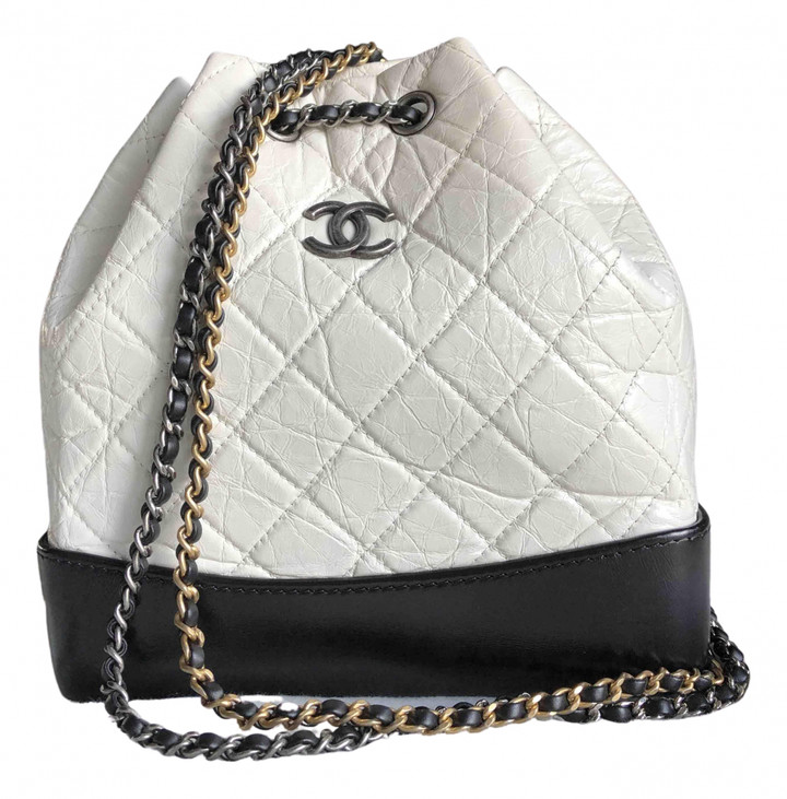 Chanel Gabrielle White Leather Backpacks ShopStyle