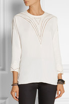 Thumbnail for your product : IRO Cala embroidered crepe top
