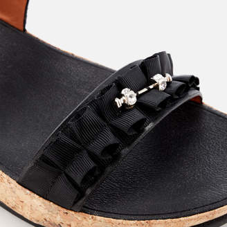 FitFlop Women's Ruffle Back Strap Sandals - Black