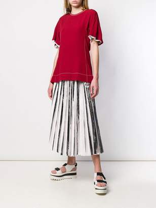 Marni metallic pleated skirt