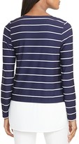 Thumbnail for your product : Lauren Ralph Lauren Solid Hem Stripe Jersey Top