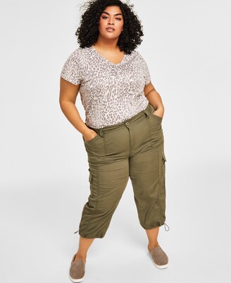 Style&Co. Style & Co Plus Size Bungee-Hem Capri Pants, Created for Macy's -  ShopStyle