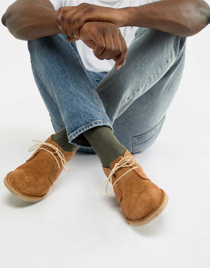 Asos Design Desert Boots In Tan Leather With Suede Detail Online Deals, UP  TO 62% OFF | www.bel-cashmere.com