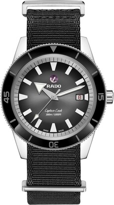 Rado Captain Cook Automatic Bracelet Watch with Leather & Woven Straps Set, 30mm