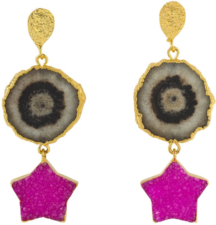 big earrings dangle earrings purple earrings Australian jewellery abstract earrings Byron dream earrings art earrings statement earrings