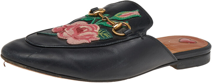 gucci rose mules